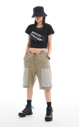  BERMUDA DRAWSTRING PANTS_KHAKI