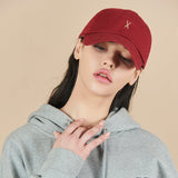 Varzar Logo Over Fit Chino Ball Cap wine