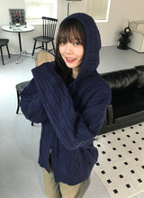 コルビンニットフードジップアップ