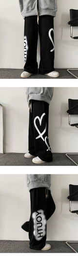 This Sun Heart Banding Training Wide Pants