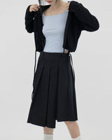 ウィットストリングフードカーディガン / Wit string hooded cardigan (3color)