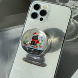 SnowBlack - Christmas Snow Somecat Ball Phone Case Bead Tok Set_glitter