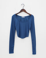 ベースラウンドクロップTシャツ / Base Round Crop T-shirt (5color)