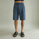 タックバミューダパンツ/TUCK BERMUDA PANTS (NAVY)