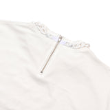 [UNISEX] Detachable Chain Terry T-Shirt (White)