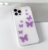 ブラーパープルバタフライフォーンケース / Blur purple Butterfly Phone Case