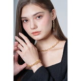 TWIST GOLD CHAIN BRACELET (6618489389174)