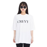 セリフロゴオーバーフィットラッシュショートスリーブTシャツ/serif logo overfit rash short sleeve T-shirt (white)