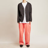 Vネックワッフルカーディガン/DAMP V-NECK WAFFLE CARDIGAN_BLACK
