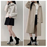 Lulu Pocket Collar Neck Loose Fit Single Coat (3 colors) [Short coat/Long coat/Overfit coat]