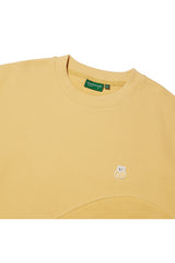 Reverse Bear Patch Crewneck_Canary (6684838854774)