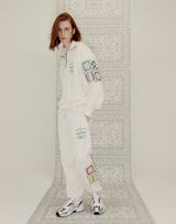 GRANNY SQUARE SWEATPANTS CREAM (6691427811446)