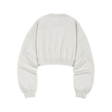 V-NECK CROP SWEATSHIR (Ivory)