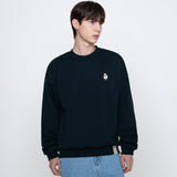 ダックフラワー刺繡スマイルスウェットシャツ/Duck Flower Embroidered Smile Sweatshirt