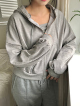 Melora hood zip-up set