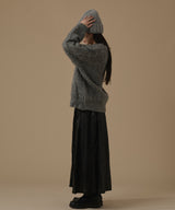 TEXTURE LEATHER SKIRT
