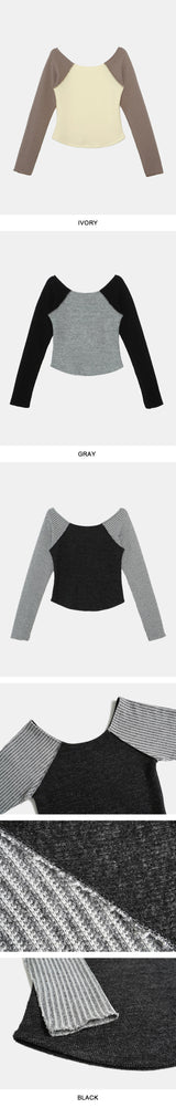 Joy Raglan Long Sleeve Boatneck Top