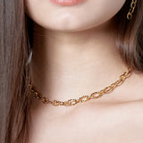TWIST GOLD CHAIN NECKLACE (6618490765430)