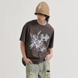 フラワーピグメントTシャツ