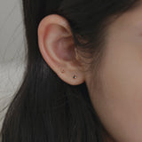 14K gold black melee diamond earring (6680524947574)