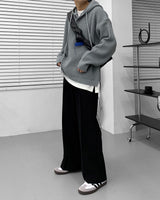 オーバーサイズフィットフードウォーマーニット/Oversized fit hooded warmer knitwear (2 colors)
