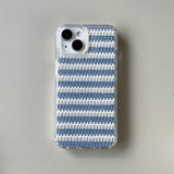 STRIPE HARD JELL CASE - BLUE