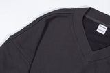 V-NECK CROP SWEATSHIR (Dark Gray)