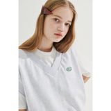 UNBALANCED SWEATER VEST_WHITE MELANGE (6690084814966)