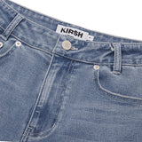 CHERRY SLIM-FIT DENIM PANTS [BLUE]