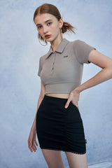 HIDE Collar Button Top (Light Khaki) (6570967400566)