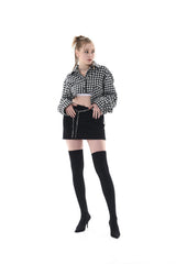 カットアウトミニスカート/CUT OUT MINI SKIRT