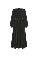 10パフスリーブベルベットドレス / 1 0 puff sleeve velvet dress (4579936403574)