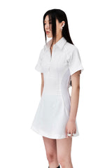 DOUBLE PIN-TUCK RIBBED MIX ONE PIECE (WHITE) (6654698815606)
