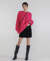 (UNISEX) サイレンスウールオーバーニット