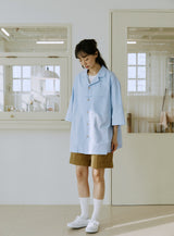 ユニセックスフォールディングシャツ/unisex folding shirts sky blue