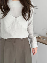 Point bustier blouse (2 colors)