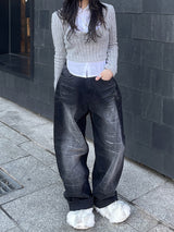 スクールルックシャツカーディガンレイヤードセット / School Look Shirt Cardigan Layered Set