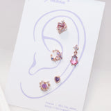 ヤングロングプレンティオブパープルムーンピアス / [Styling] Younglong Plenty of Purple Moon Piercing 5 Set