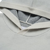 ROUND LOGO HOODIE KNIT GREY