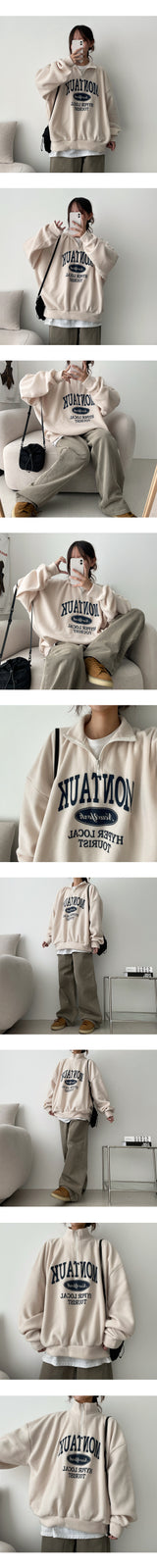 Non-Detailed Fleece Class Zip-Up Sweatshirt