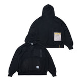 INSIDEOUT OVERSIZED BIO-WASHED HOODIE V2  WHITE / BLACK