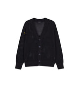 WAFFLE FISHNET CARDIGAN BLACK (6691444424822)