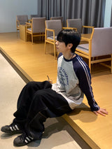 トラックラグランレタリングロングスリーブ