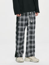 CHECK TRACK PANTS - BLACK/BLACK (4623313633398)