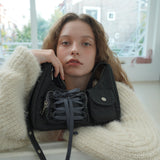 Ribbon hobo bag_black