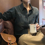 [BELLIDE MADE]  vintage cropped denim shirt