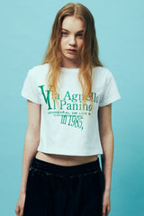 パニーノクロップTシャツ/PANINO CROP TEE [WHITE]