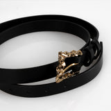 マテリアル カウハイド ベルト / [BLESSEDBULLET]Material II cowhide belt_dark silver