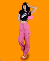 black rose crop T