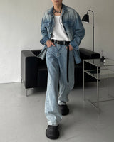 Xレイジーンズ/SI X-ray wide denim Jeans (Light Blue)